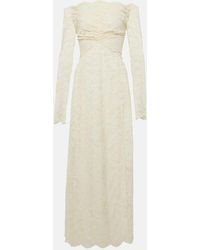 Rabanne - Off-Shoulder Lace Maxi Dress - Lyst