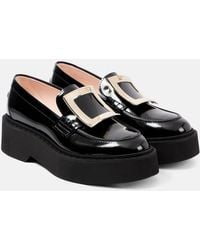 Roger Vivier - Viv' Rangers Patent Leather Platform Loafers - Lyst