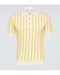 King & Tuckfield - Striped Wool Polo Shirt - Lyst