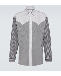 Maison Margiela - Striped Cotton-Blend Shirt - Lyst