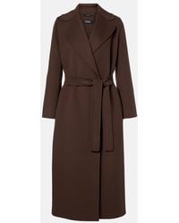 Max Mara - Poldo Virgin Wool Wrap Coat - Lyst