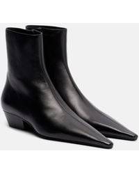 Saint Laurent - Jill Leather Ankle Boots - Lyst