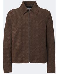 Bottega Veneta - Intrecciato Suede Jacket - Lyst