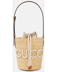 Gucci - Bolso saco Summer Small con piel - Lyst