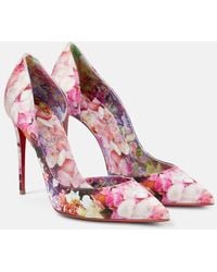 Christian Louboutin - Iriza 100 Floral Crepe Satin Pumps - Lyst