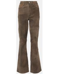 RE/DONE - High-Rise Bootcut Jeans Aus Leder - Lyst