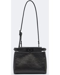Fendi - Peekaboo Mini Leather Tote Bag - Lyst
