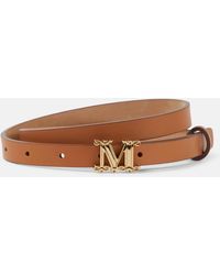 Max Mara - Monogram Leather Belt - Lyst