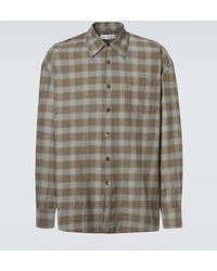 Our Legacy - Borrowed Checked Cotton Flannel Shirt - Lyst