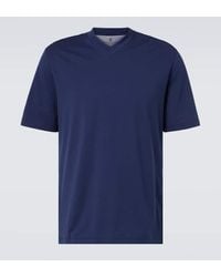 Brunello Cucinelli - T-Shirt Aus Baumwoll-Jersey - Lyst