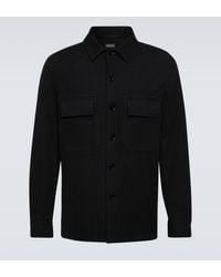 ZEGNA - Wool And Cotton Overshirt - Lyst