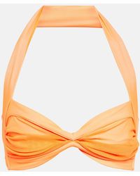 Norma Kamali - Bill Bra Halterneck Bikini Top - Lyst