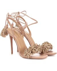 Aquazzura Sandalen Wild Crystal 105 - Natur