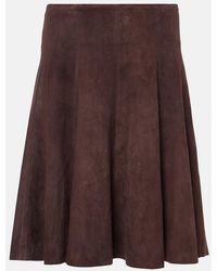 Stouls - Rosalba Suede Midi Skirt - Lyst