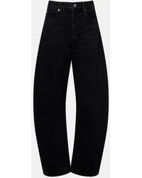 FRAME - The Bubble Barrel-Leg Jeans - Lyst