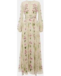 Giambattista Valli - Silk Floral Maxi Dress - Lyst