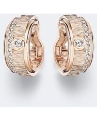 Piaget - Possession Decor Palace 18Kt Rose Hoop Earrings With Diamonds - Lyst
