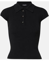 Dolce & Gabbana - Ribbed-Knit Polo Shirt - Lyst