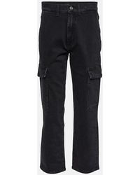 7 For All Mankind - Logan Cargo Cropped Straight Jeans - Lyst