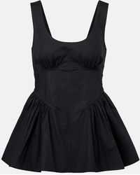 Proenza Schouler - Label Bader Cotton-Blend Poplin Top - Lyst
