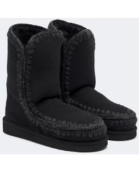 Mou - 24 Shearling-Lined Suede Mid-Calf Boots - Lyst