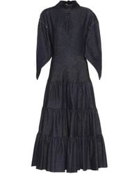 Chloé Midikleid aus Denim - Blau