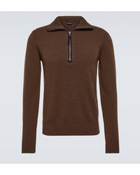 Tom Ford - Wool-blend Half-zip Sweater - Lyst