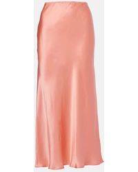 RIXO London - Midirock Ardith Aus Seidensatin - Lyst