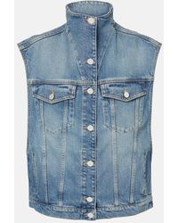 Alaïa - Denim Vest - Lyst
