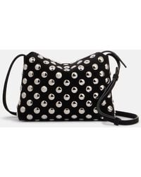 KHAITE - Lina Medium Studded Suede Crossbody Bag - Lyst