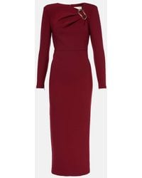 Roland Mouret - Long-Sleeved Crepe Midi Dress - Lyst