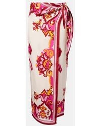 Poupette - Dana Printed Wrap Skirt - Lyst