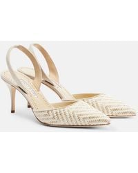 Manolo Blahnik - Carolyne Woven Slingback Pumps - Lyst
