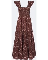 RIXO London - Kendall Polka Dot Cotton Midi Dress - Lyst