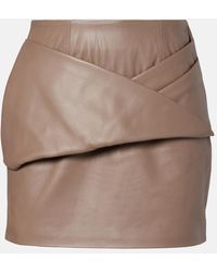 TOVE - Minifalda Liss De Piel Plisada - Lyst