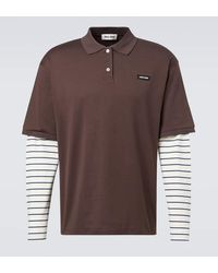Miu Miu - Polo Raye En Coton - Lyst