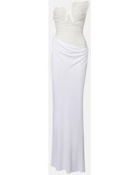 Christopher Esber - Salacia Ruched Lace And Jersey Gown - Lyst