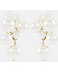 Jennifer Behr - Glass Pearl Embellished Earrings - Lyst
