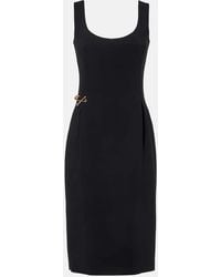 Versace - Vestido Midi Safety Pin De Cady - Lyst
