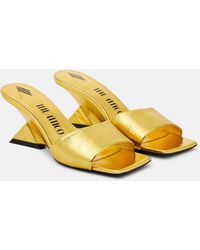 The Attico - Cheope Laminated Leather Mules - Lyst