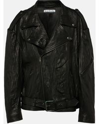 Acne Studios - Linor Leather Biker Jacket - Lyst
