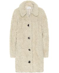 Low Classic Faux-shearling Teddy Coat - White