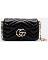 Gucci - Gg Marmont Mini Leather Shoulder Bag - Lyst
