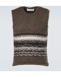 Our Legacy - Pleaser Striped Wool And Mohair Sweater Vest - Lyst