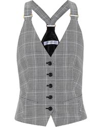 Max Mara Muriel Houndstooth Cotton Vest - Grey