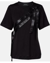 Simone Rocha - Bow-Detail Jersey T-Shirt - Lyst