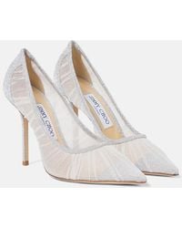 Jimmy Choo - Love 100 Glitter & Tulle Pump - Lyst