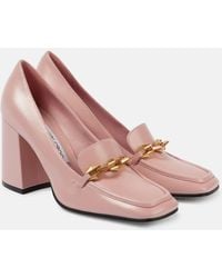 Jimmy Choo - Diamond Tilda 85 Leather Loafer Pumps - Lyst