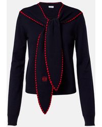 Loewe - Scarf-Detail Wool Sweater - Lyst