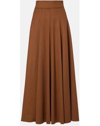 Max Mara - Camel Hair Maxi Skirt - Lyst